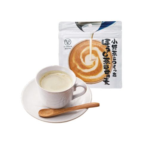 小野茶でつくったほうじ茶ラテの素