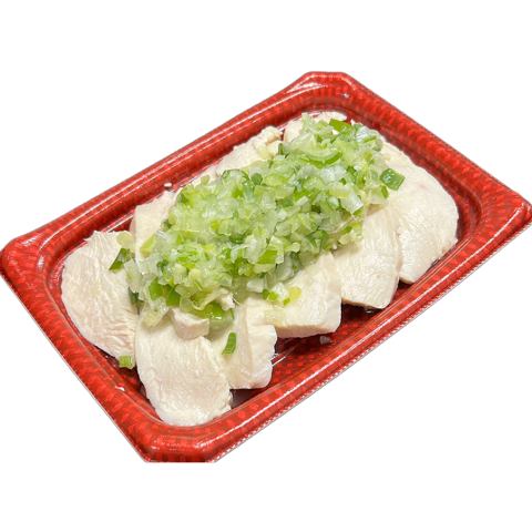 蒸し鶏のネギソース