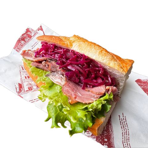 パストラミポークのバケットサンド